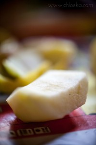 chloeka- tartelettes crues à la crème de pommes- août 2014